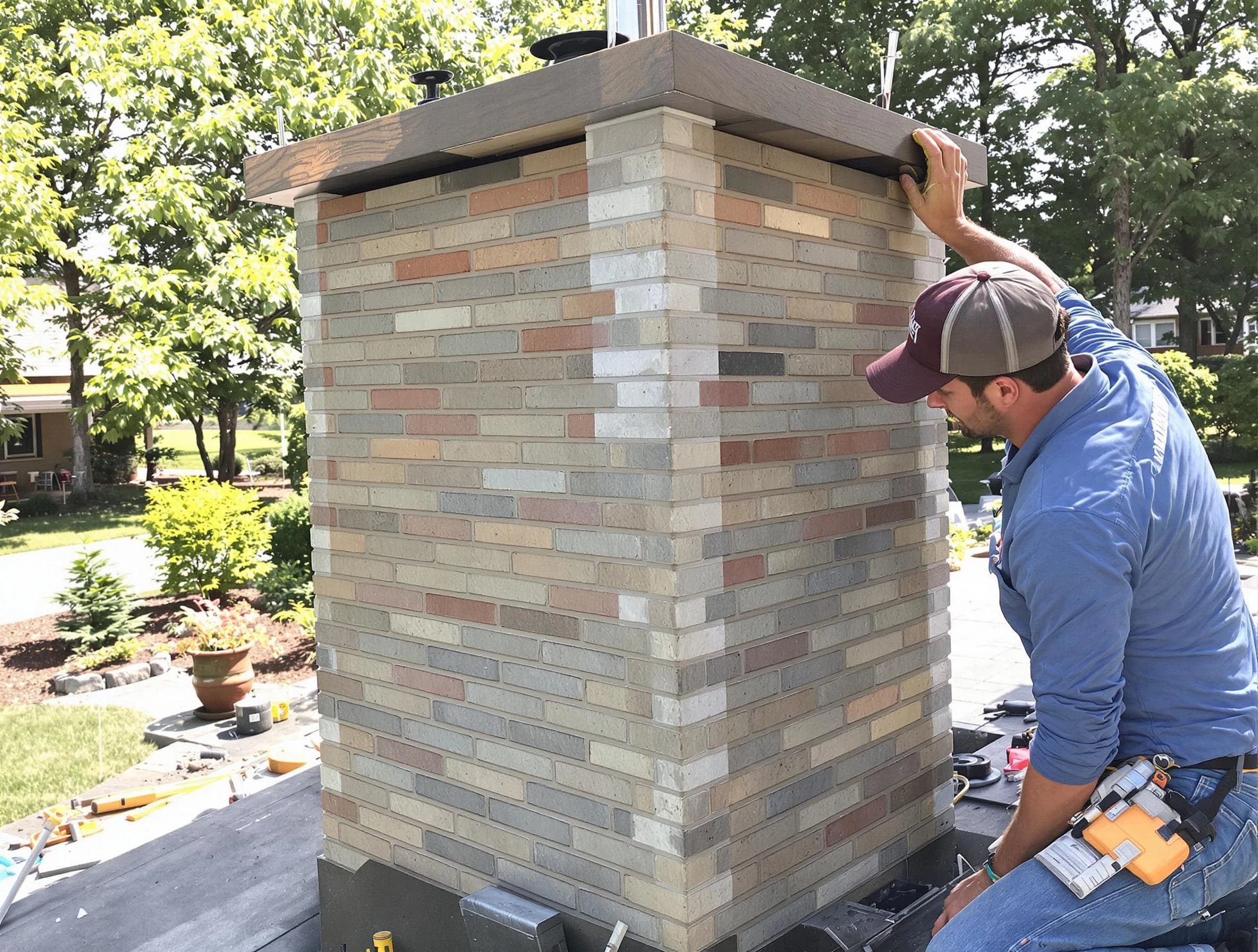 Apache Junction Chimney Sweep completing a modern chimney remodel in Apache Junction, AZ