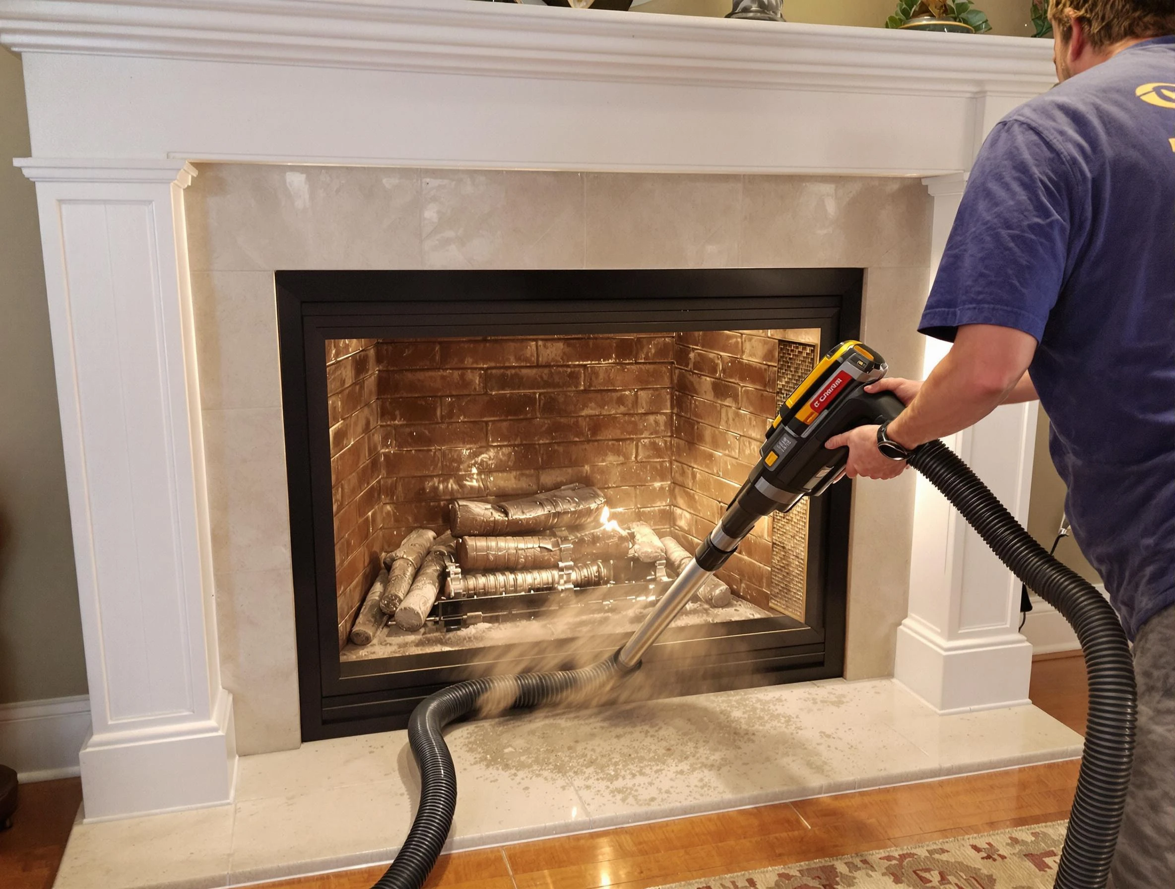Fireplace cleaning performed by Apache Junction Chimney Sweep in Apache Junction, AZ