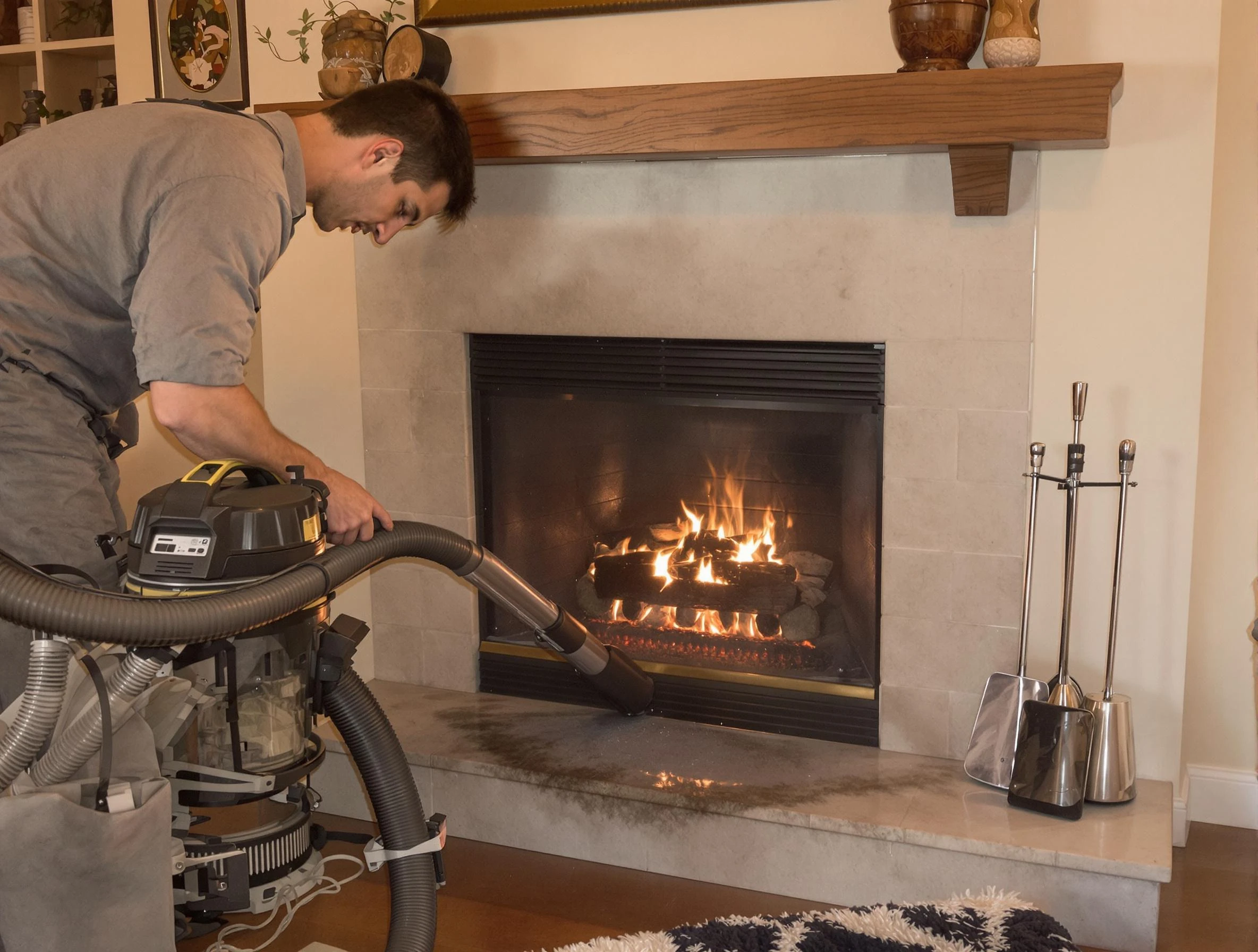 Routine fireplace upkeep by Apache Junction Chimney Sweep in Apache Junction, AZ